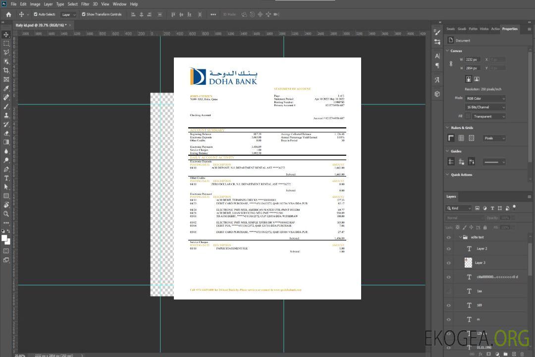 Déclaration de la Banque Qatar Doha template Déclaration de la Banque Qatar Doha template